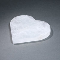 Selenite Heart Plate 6"