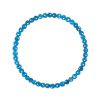 Turquoise colored beaded bracelet on a white background