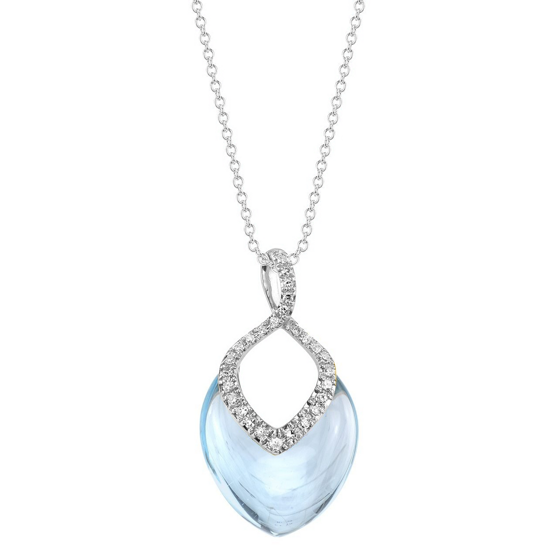 Brilliant Necklace Blue Topaz