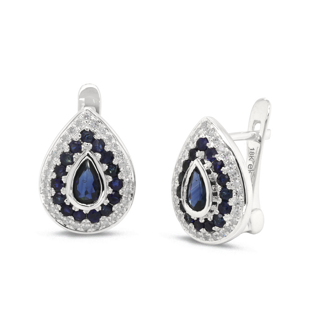 Rumi Sapphire and Diamond Earrings
