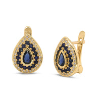 Rumi Sapphire and Diamond Earrings