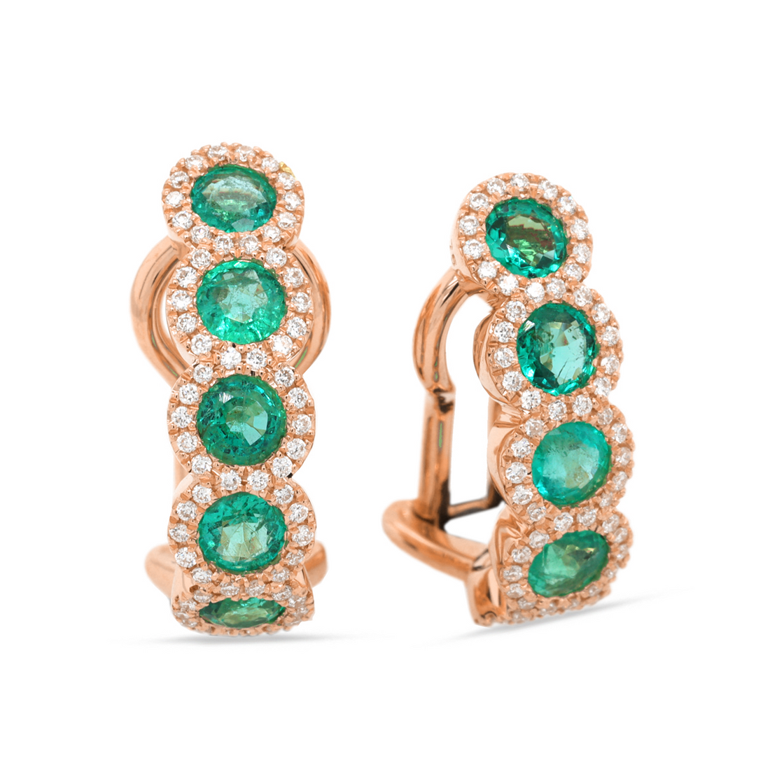 Myrna Emerald and Diamond Earrings