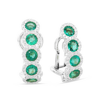 Myrna Emerald and Diamond Earrings