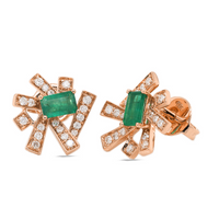 Cosmic Emerald Earrings