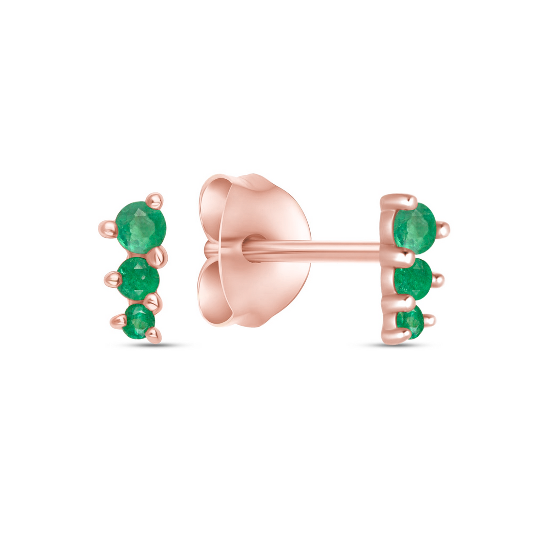 Eve Earrings with Emerald