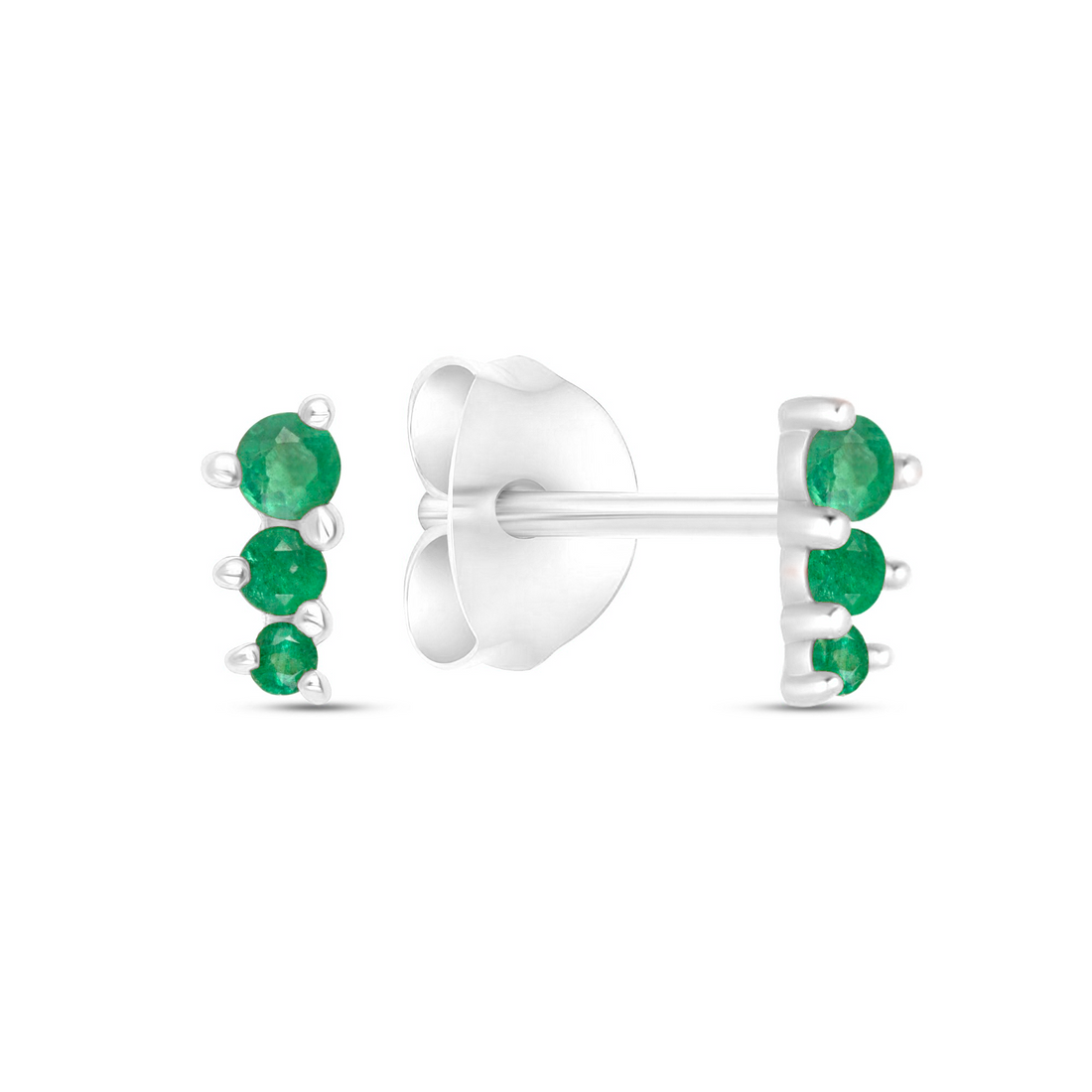 Eve Earrings with Emerald