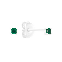 Current Earrings with Emerald