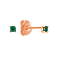 Current Earrings with Emerald