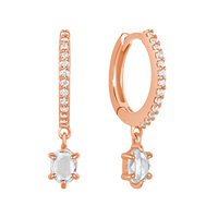 Compelling Earrings with White Sapphire