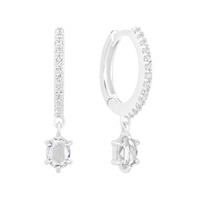 Compelling Earrings with White Sapphire