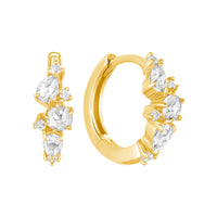 Garland Earrings with White Sapphire