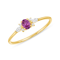 Admire Ring with White Sapphire & Pink Sapphire