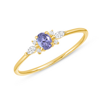Admire Ring with White Sapphire & Tanzanite