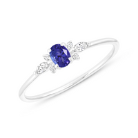 Admire Ring with White Sapphire & Tanzanite