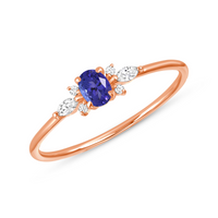Admire Ring with White Sapphire & Tanzanite