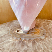 Rose Quartz Angel – 8" Crystal Carving for Heart Healing & Calm