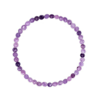 Faceted 8mm Lepidolite Beaded Bracelet