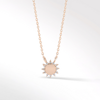 Sun Necklace with Diamond