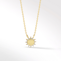 Sun Necklace with Diamond