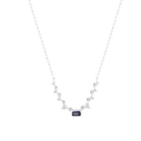 Luster Necklace with Sapphire and Diamonds