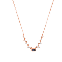 Luster Necklace with Sapphire and Diamonds