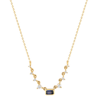 Luster Necklace with Sapphire and Diamonds