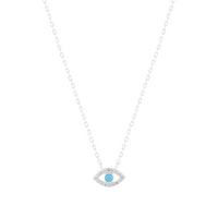 Protection Necklace with Turquoise and Diamond