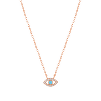 Protection Necklace with Turquoise and Diamond