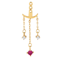 Prophetic Ruby and Diamond Earrings