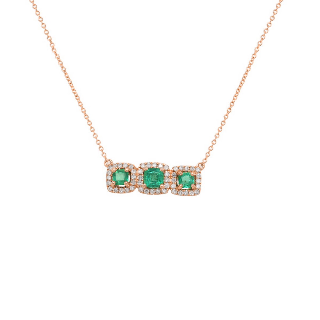 Morgan Necklace with Emeralds