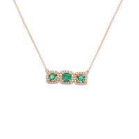 Morgan Necklace with Emeralds