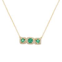 Morgan Necklace with Emeralds
