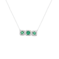 Morgan Necklace with Emeralds