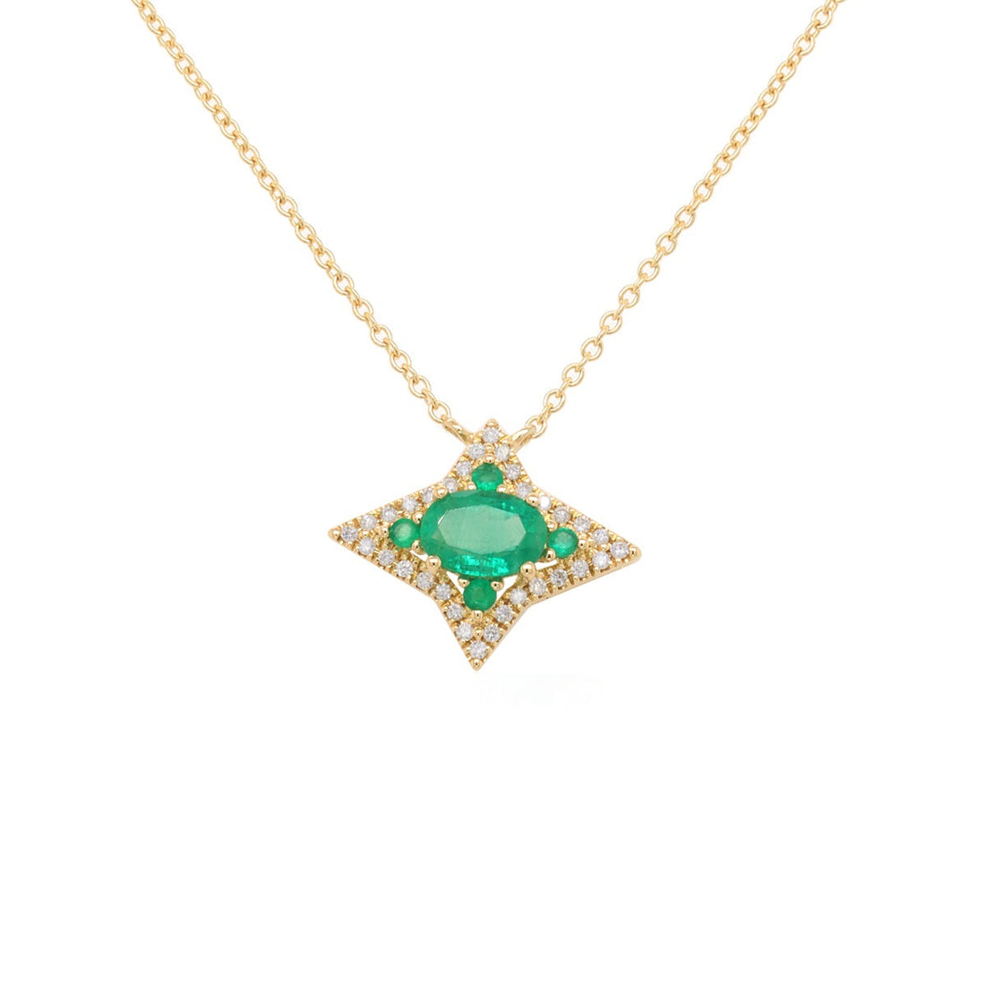 Hallelujah Necklace with Emerald