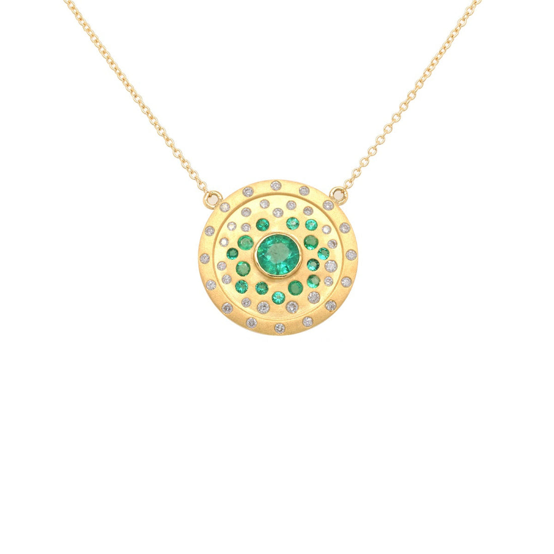 Initiation Necklace with Emerald and Diamond