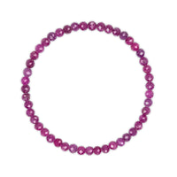 Ruby beaded bracelet on a white background