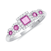 Heritage Pink Tourmaline and Diamond Ring