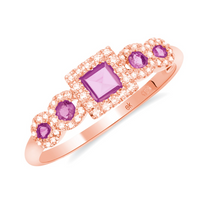Heritage Pink Tourmaline and Diamond Ring