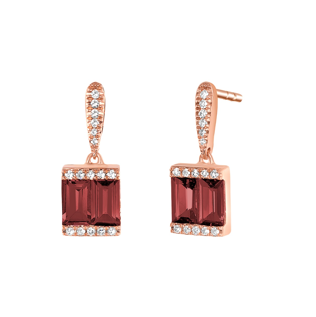 Shine Red Garnet Earrings