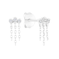 Gaze Earrings with White Sapphire