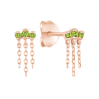Gaze Earrings with Peridot