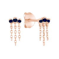 Gaze Earrings with Blue Sapphire