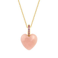 Love Necklace with Pink Opal
