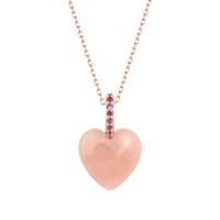 Love Necklace with Pink Opal