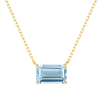 Icon Necklace with Sky Blue Topaz