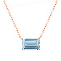 Icon Necklace with Sky Blue Topaz
