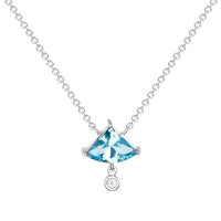 Augusta Swiss Blue Topaz Necklace - Ele Keats Jewelry