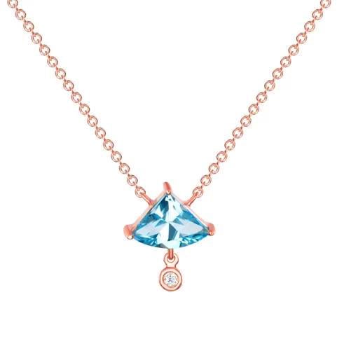 Augusta Swiss Blue Topaz Necklace - Ele Keats Jewelry