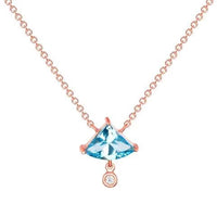 Augusta Swiss Blue Topaz Necklace - Ele Keats Jewelry