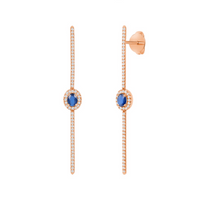 Clear Light Blue Sapphire Earrings